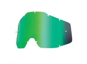 100% RaceCraft/Accuri/Strata Anti-Fog Lens with Posts - Green Mirror