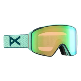 Anon M4S Cylindrical Low Bridge Fit Goggles Powder Mint/Perceive Variable Green   Perceive Cloudy Pink