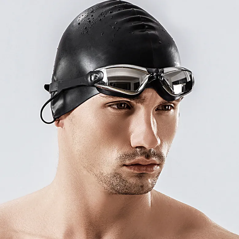 Anti Fog Swim Goggles (Black/Silver/ Clear)