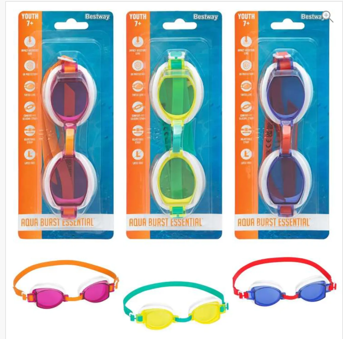 Bestway Aqua Burst Essential Swimming Goggles 7YRS  