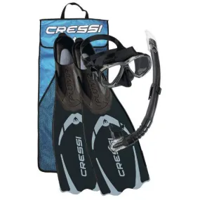 Cressi Pluma Mask Snorkel Fin Set