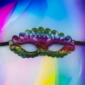 Masquerade Mask, Mardi Gras Mask, Masquerading Mask, Rainbow Mask, Masquerade Ball, PRIDE, Lace Mask